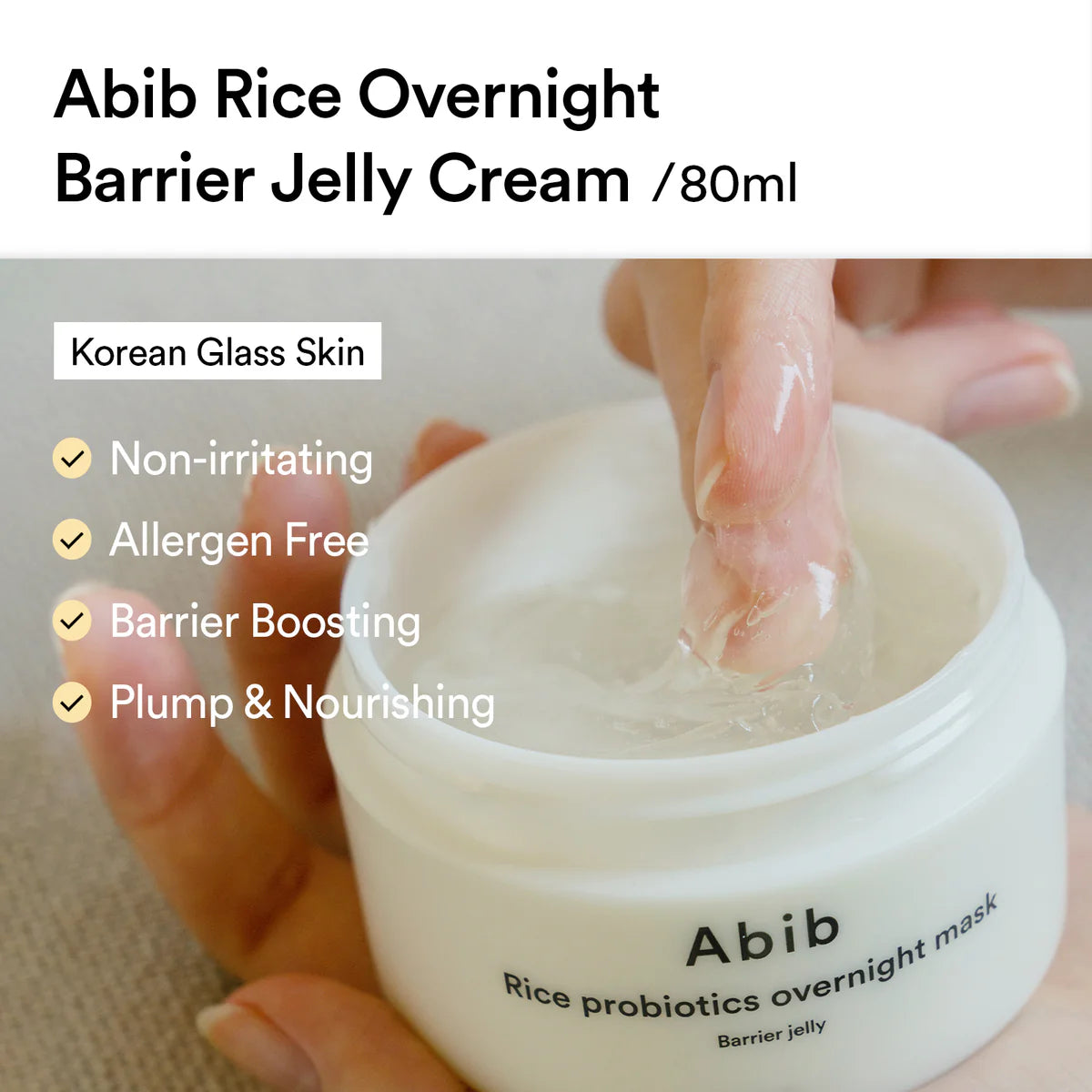 Rice Probiotics Overnight Mask – Barrier Jelly (80 ml)