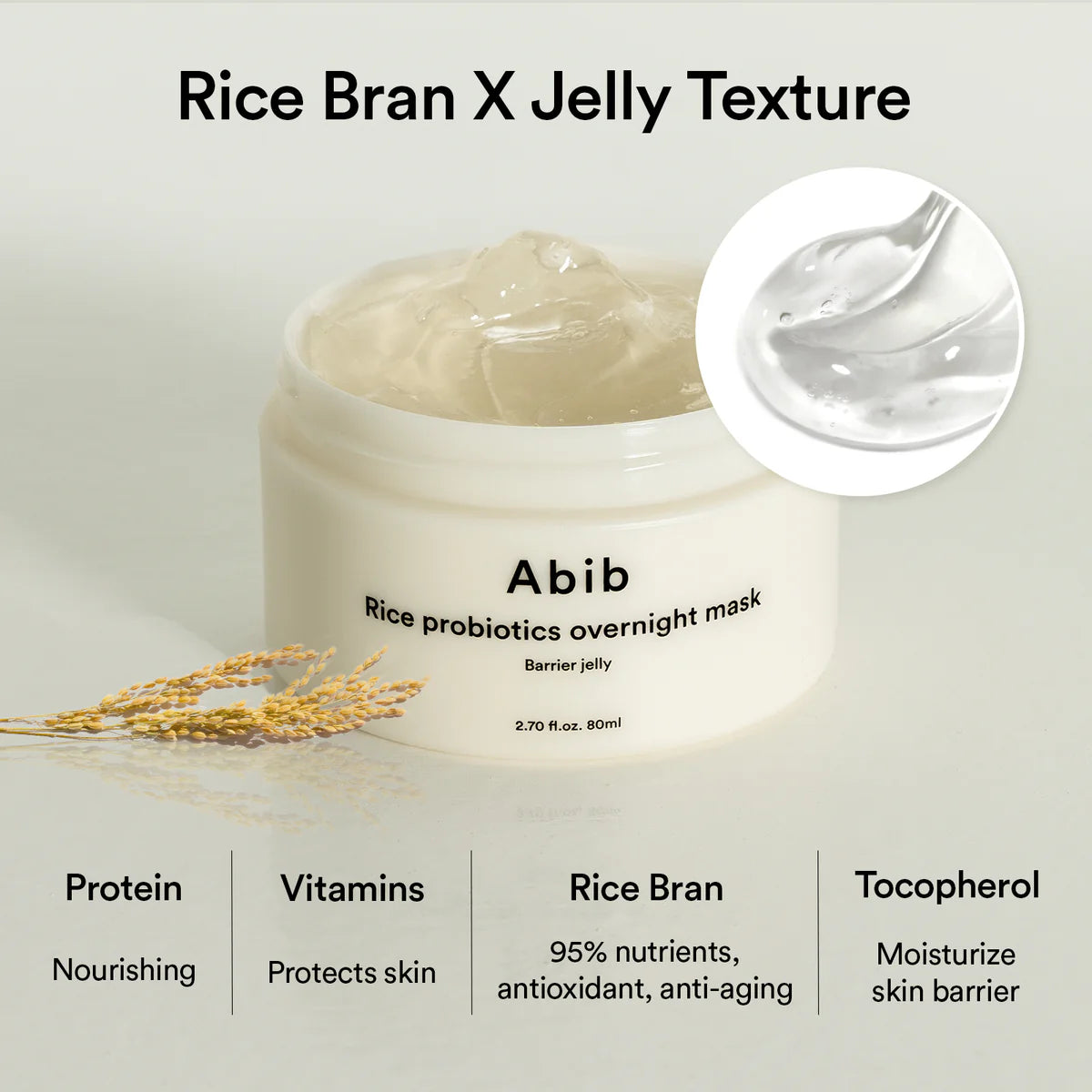 Rice Probiotics Overnight Mask – Barrier Jelly (80 ml)