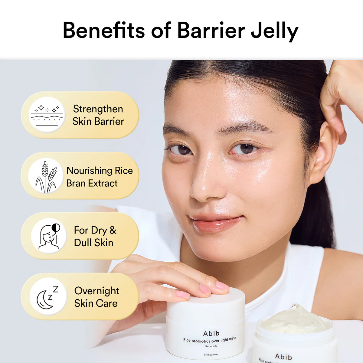 Rice Probiotics Overnight Mask – Barrier Jelly (80 ml)