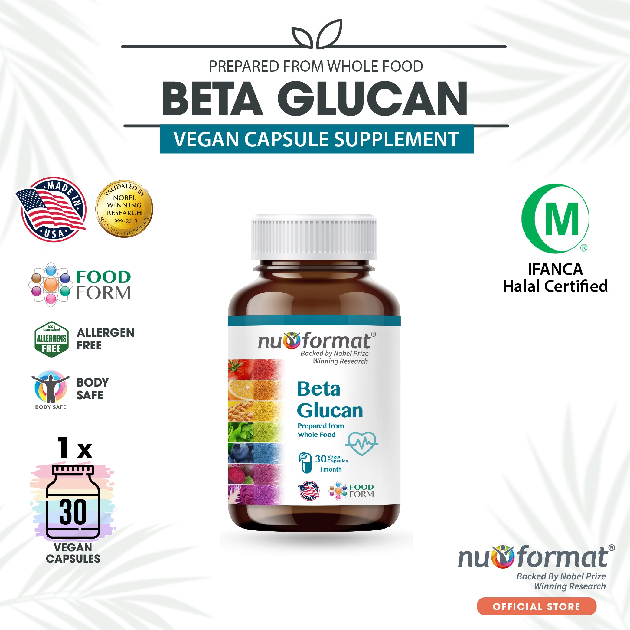Nu-Format Beta Glucan (30 capsules)