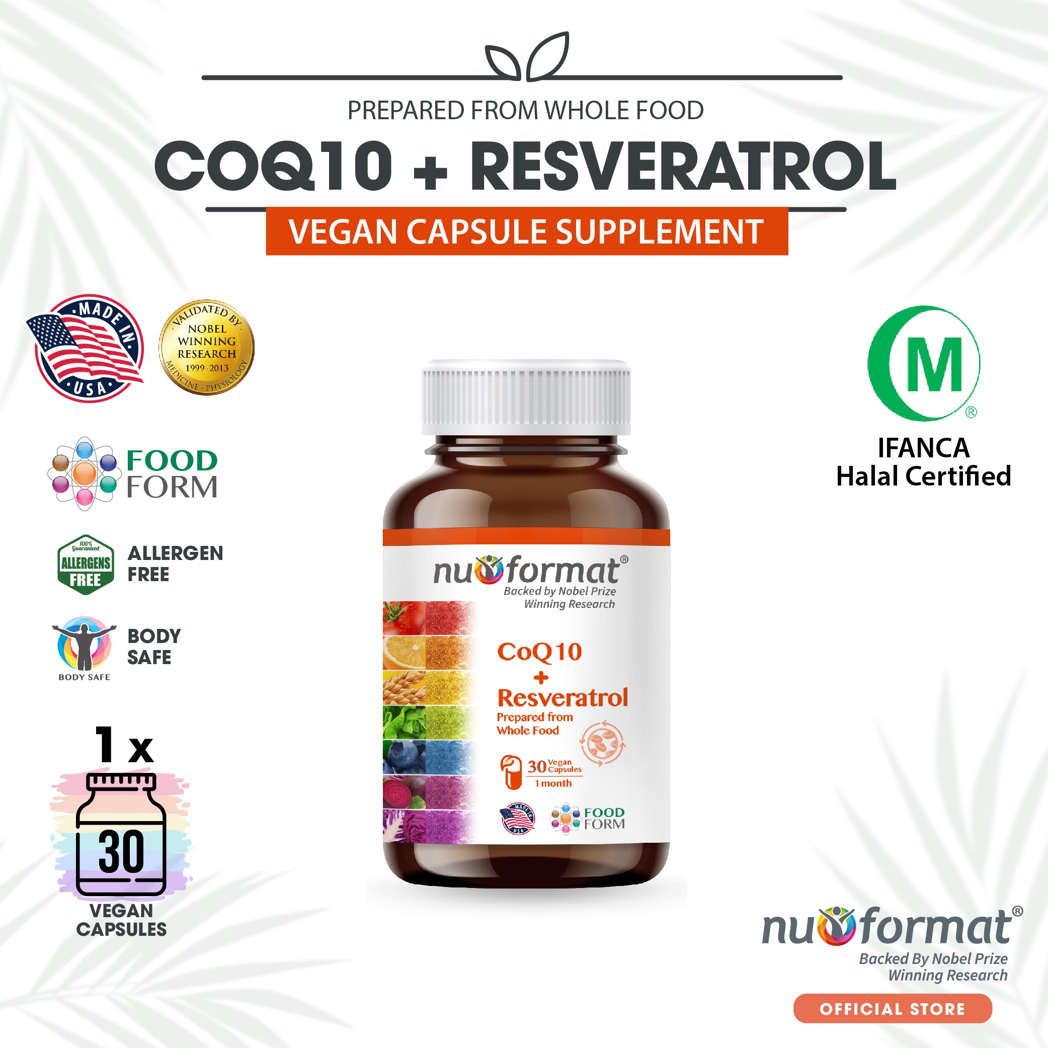 Nu-Format CoQ10 + Resveratrol (30 capsules)