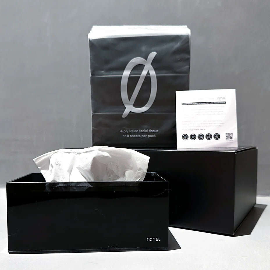 Custom black acrylic tissue box