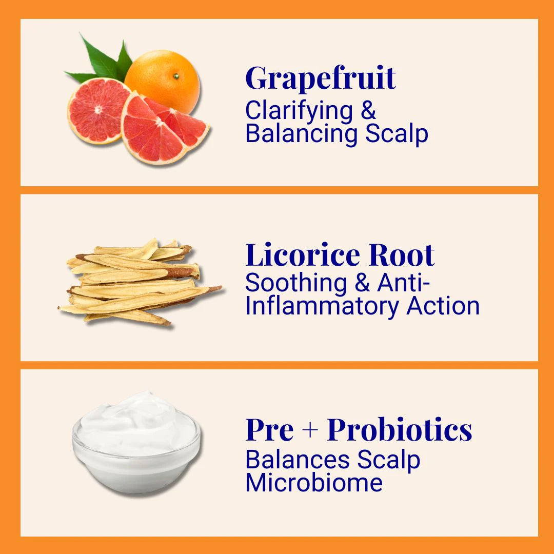 Strengthening Shampoo For Normal & Sensitive Scalps Grapefruit & Probiotics