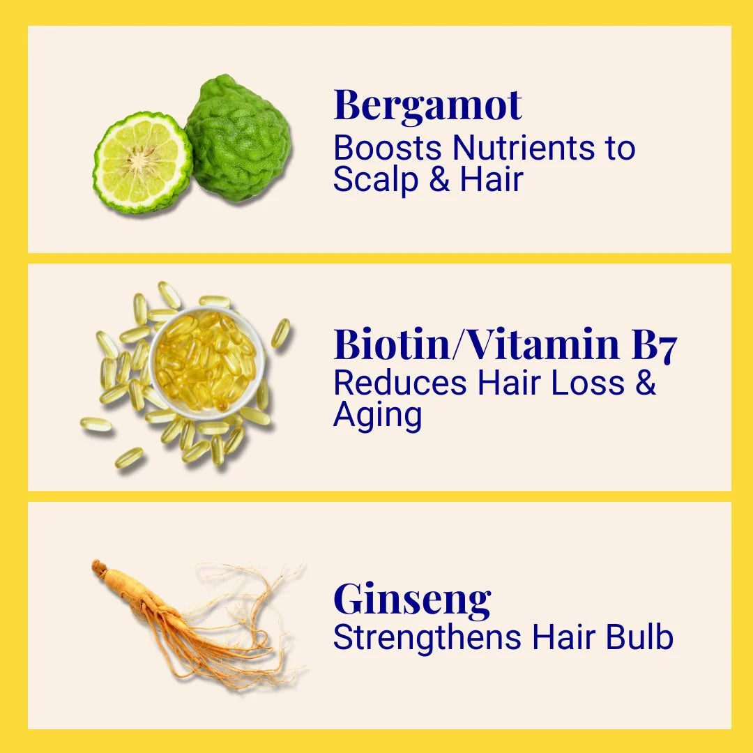 Invigorating Shampoo For Thinning & Ageing Hair Bergamot, Biotin, Ginger & Ginseng