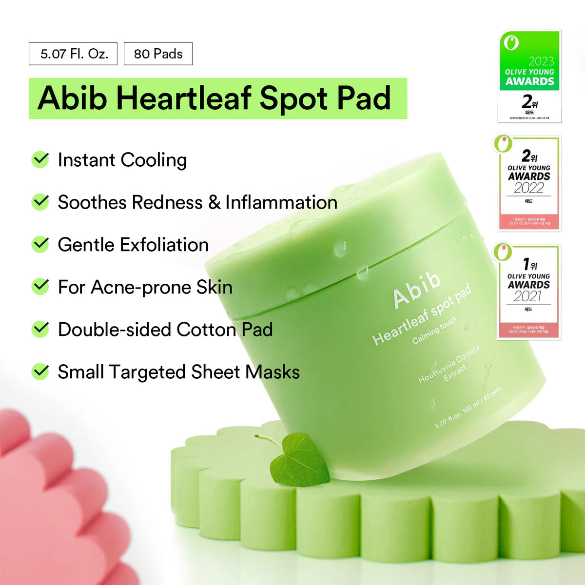 Heartleaf Spot Pad Calming Touch 80 Pads